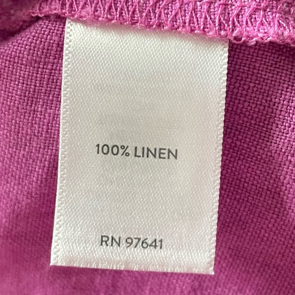 J Jill Love Linen Purple Blazer Large Petite Office Casual Breathable Casual - Picture 5 of 8